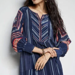 Rimel Dress - Blue -Abhinaya shop F23SP30 Blue 7