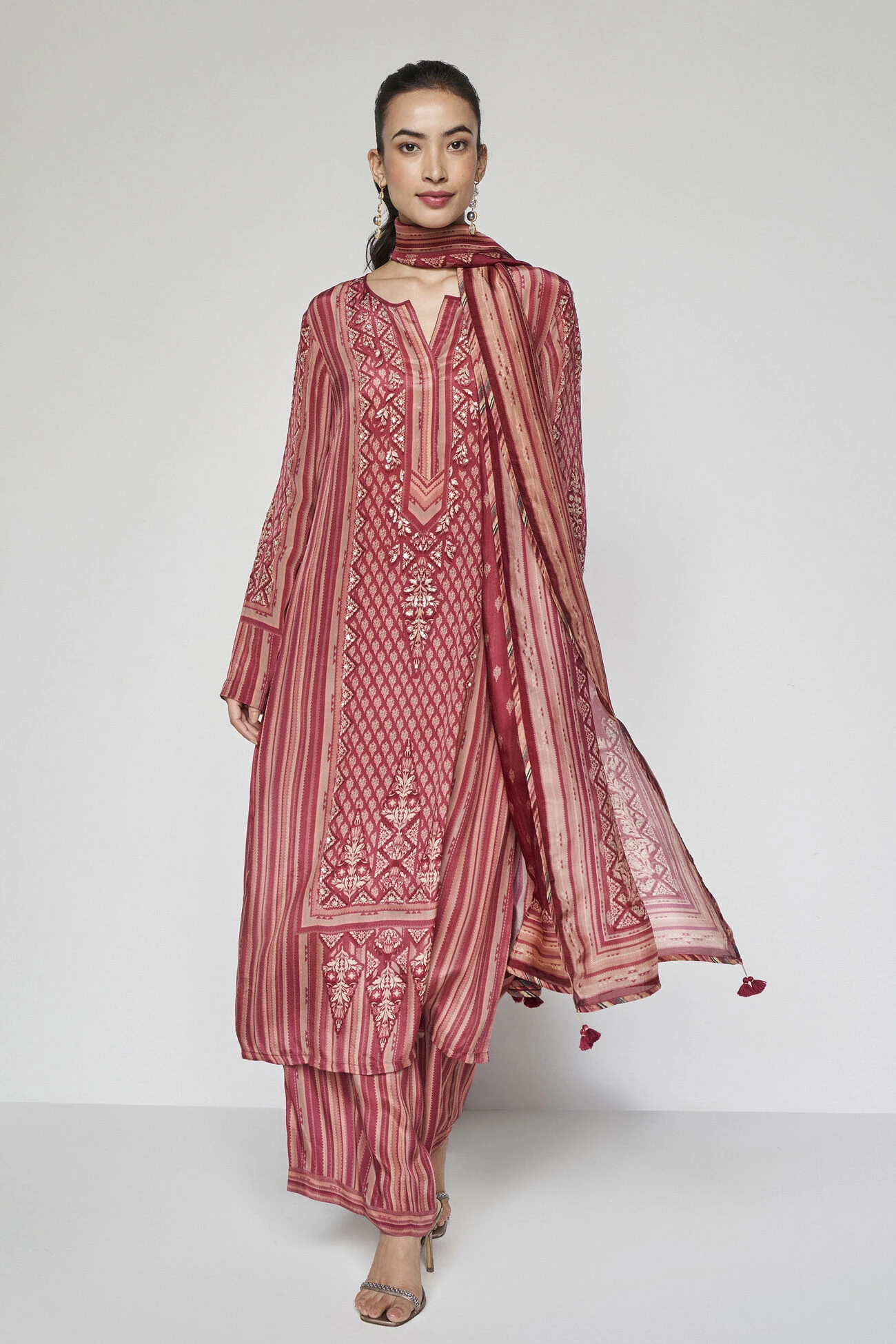 Savani Suit Set - Wine 1 Savani Suit Set - Wine