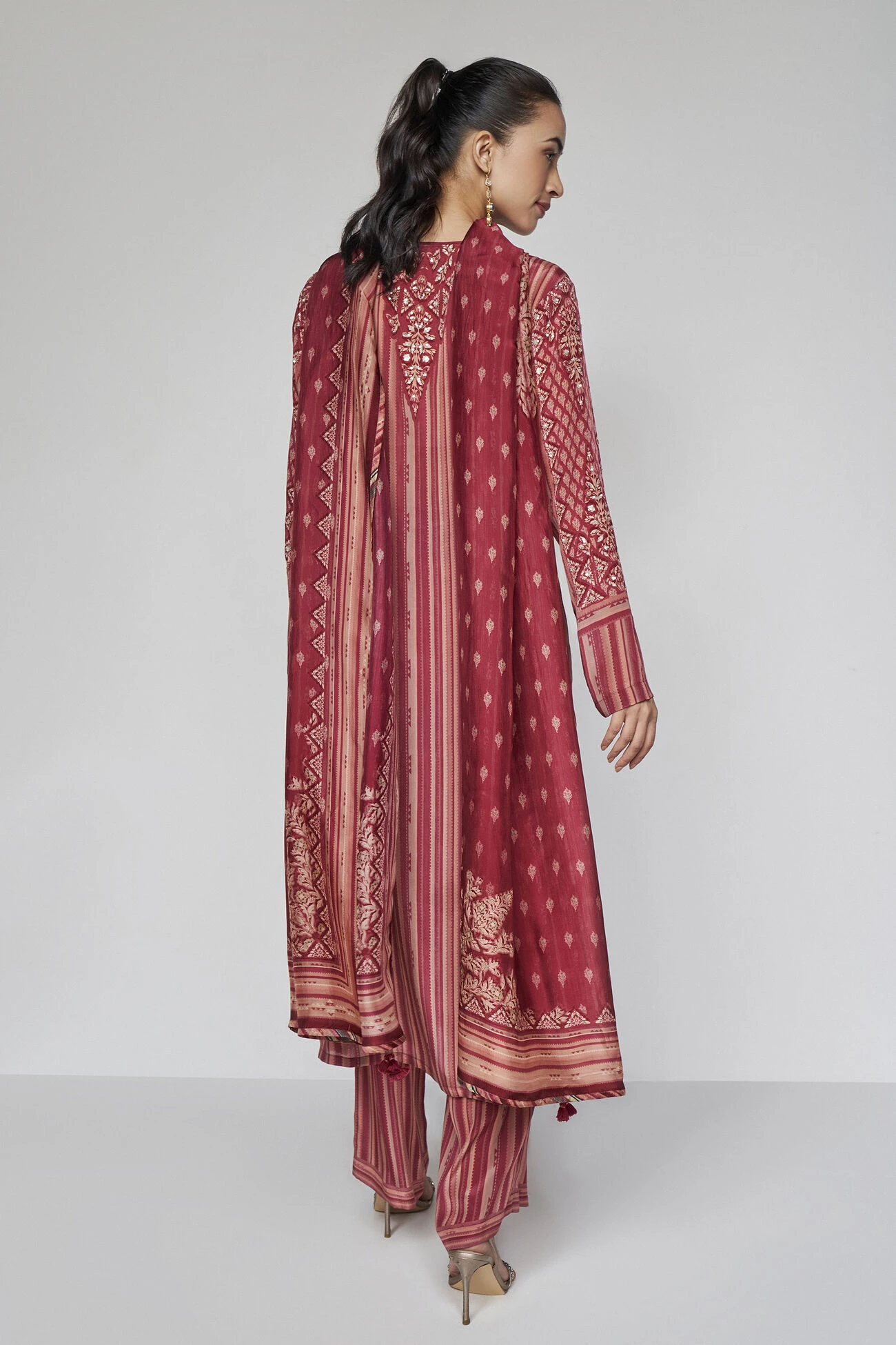 Savani Suit Set - Wine 4 Savani Suit Set - Wine - Image 4