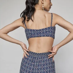 Leandra Jacket Set - Blue -Abhinaya shop F23SP71 Blue 8