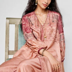 Ava Kurta Set - Onion Pink -Abhinaya shop F23SP77 ONION PINK 7