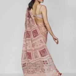 Roksanda Saree Set - Onion Pink -Abhinaya shop F23SP87 Pink 4