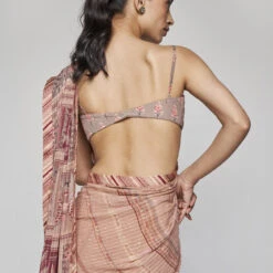 Roksanda Saree Set - Onion Pink -Abhinaya shop F23SP87 Pink 7