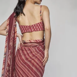 Arvika Saree - Wine -Abhinaya shop F23SP88 Wine 5