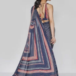 Bluesette Saree Set - Blue -Abhinaya shop F23SP90 Blue 4