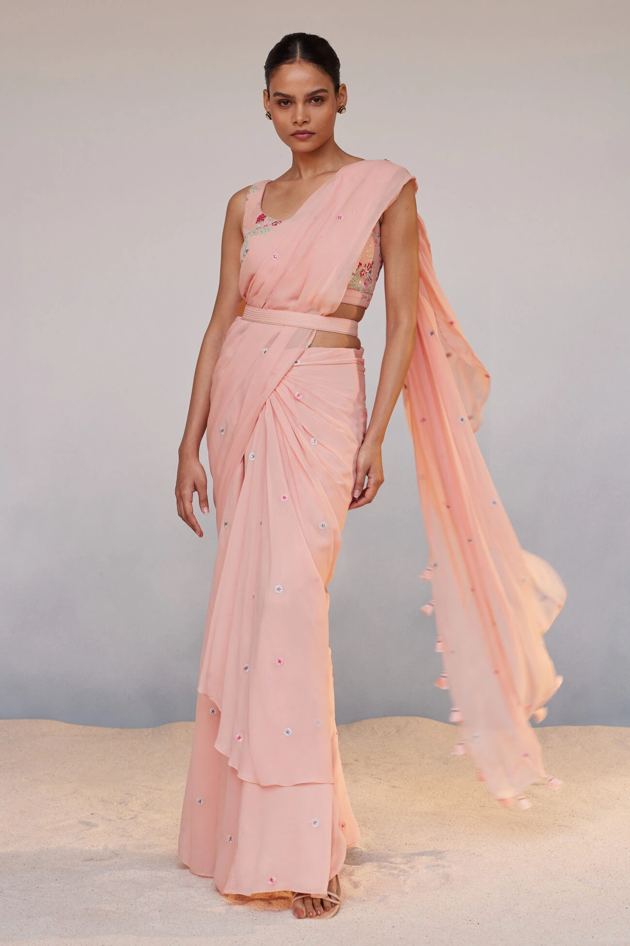 Asterope Saree - Pink 2 Asterope Saree - Pink - Image 2