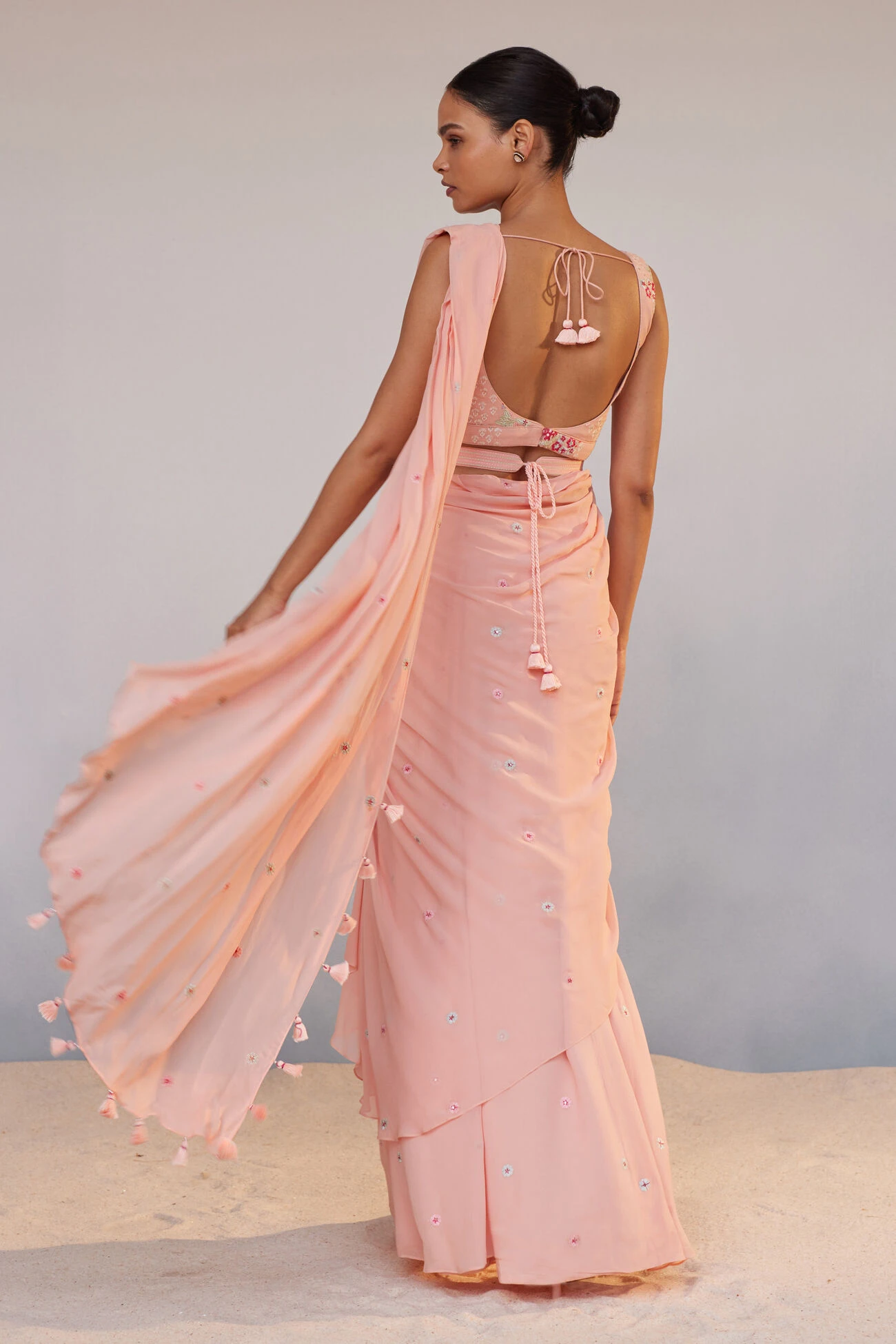 Asterope Saree - Pink 3 Asterope Saree - Pink - Image 3