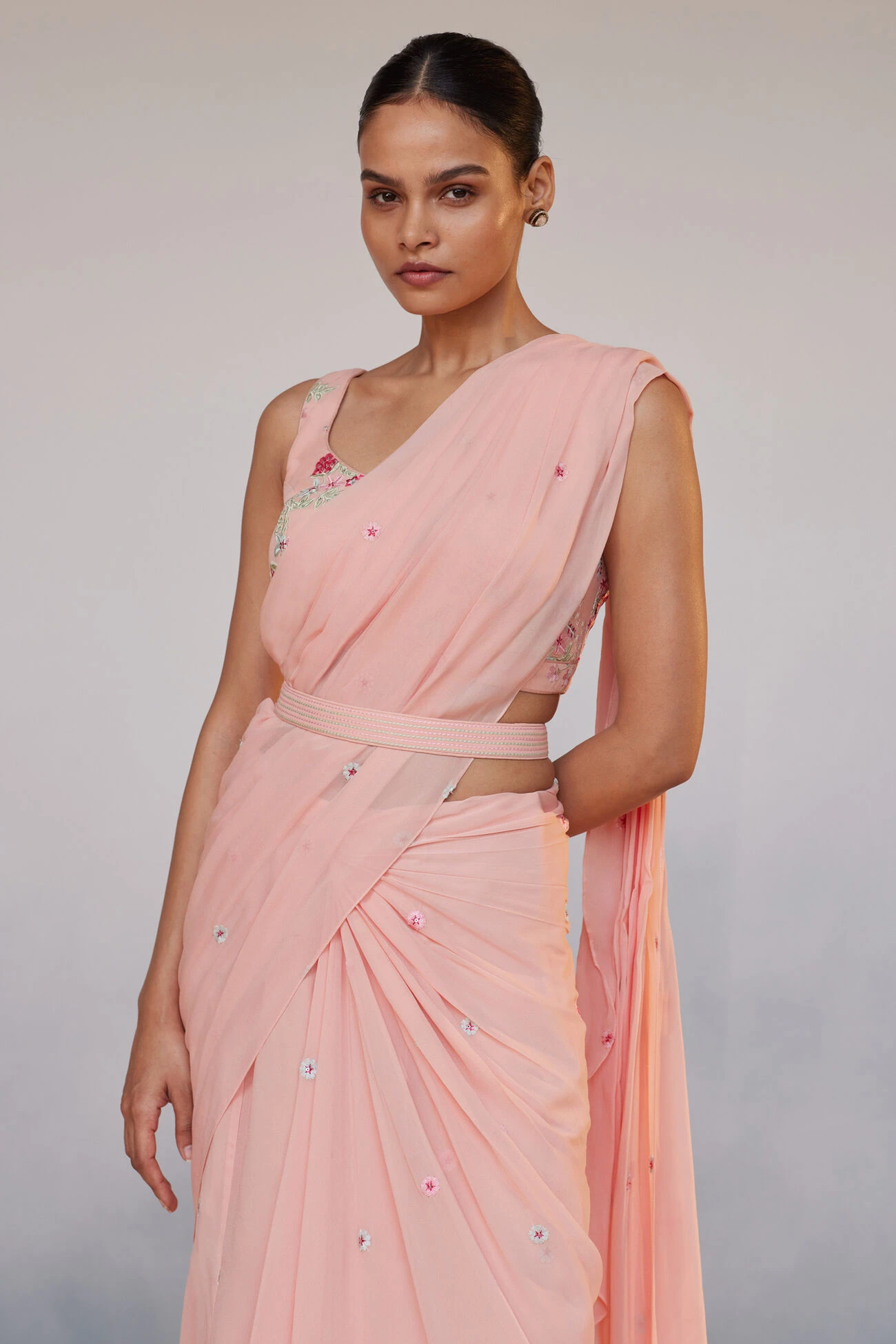 Asterope Saree - Pink 4 Asterope Saree - Pink - Image 4