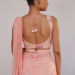 Asterope Saree - Pink 12 Asterope Saree - Pink -Abhinaya shop S23MA153 Pink 6