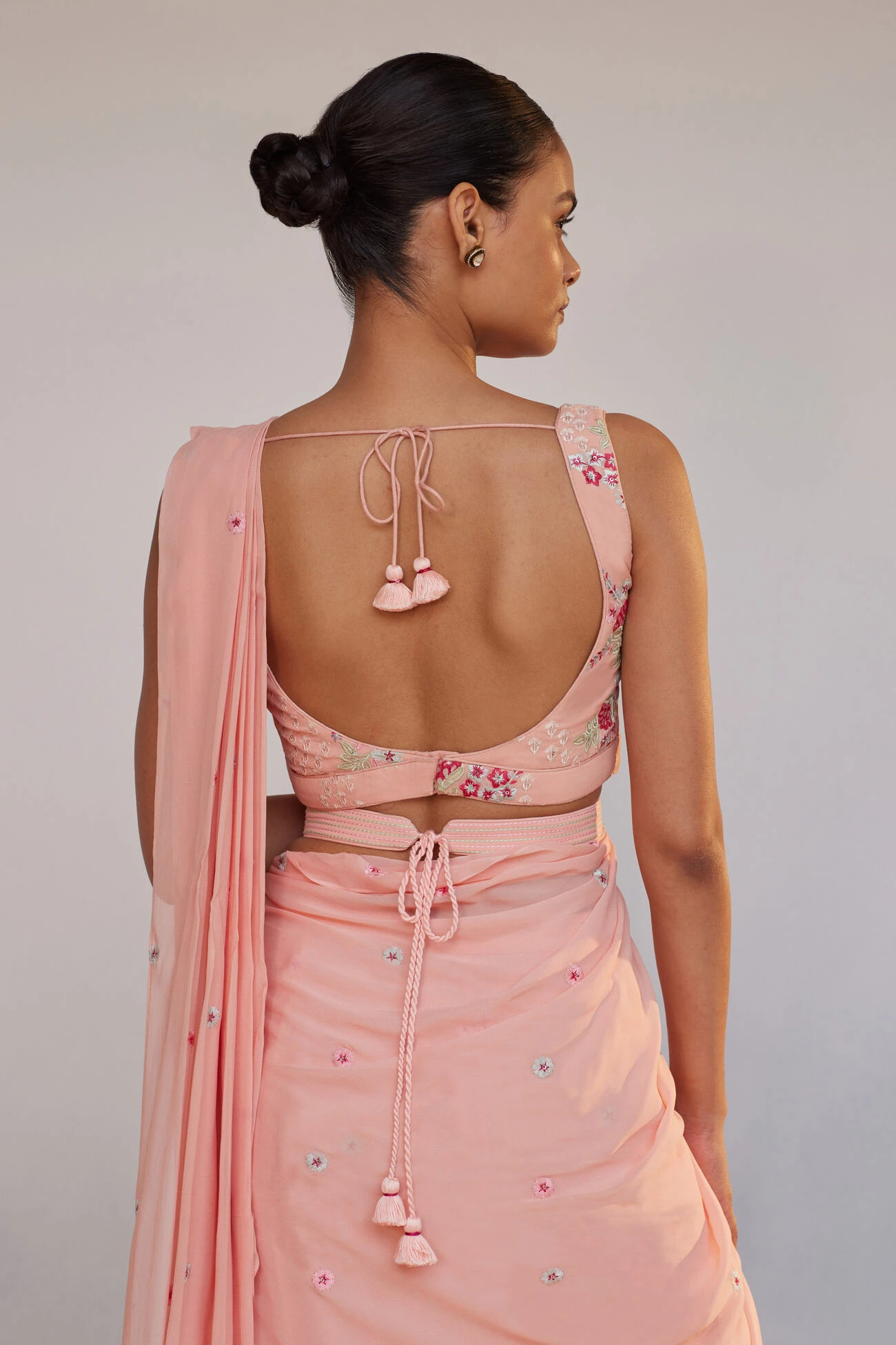 Asterope Saree - Pink 6 Asterope Saree - Pink - Image 6