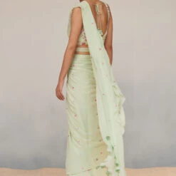 Asterope Saree - Pista -Abhinaya shop S23MA153 Pista 3