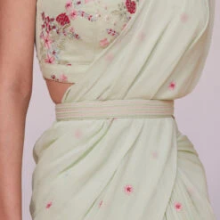 Asterope Saree - Pista -Abhinaya shop S23MA153 Pista 6