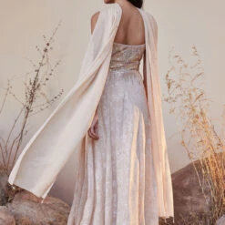 Sahara Tunic Cut Suit Set - Flesh 9 Sahara Tunic Cut Suit Set - Flesh -Abhinaya shop S23R139 Flesh 3