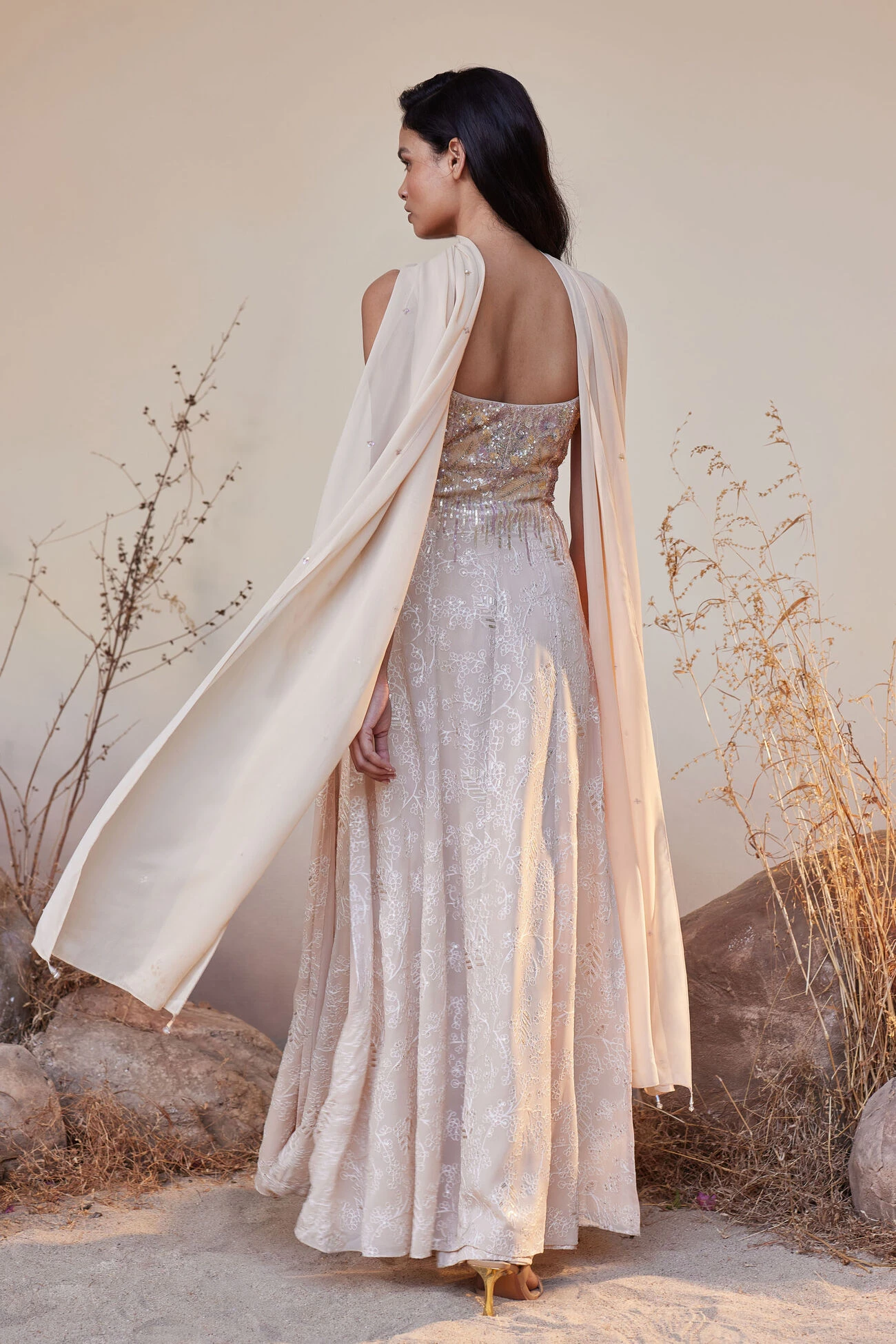 Sahara Tunic Cut Suit Set - Flesh 4 Sahara Tunic Cut Suit Set - Flesh - Image 4