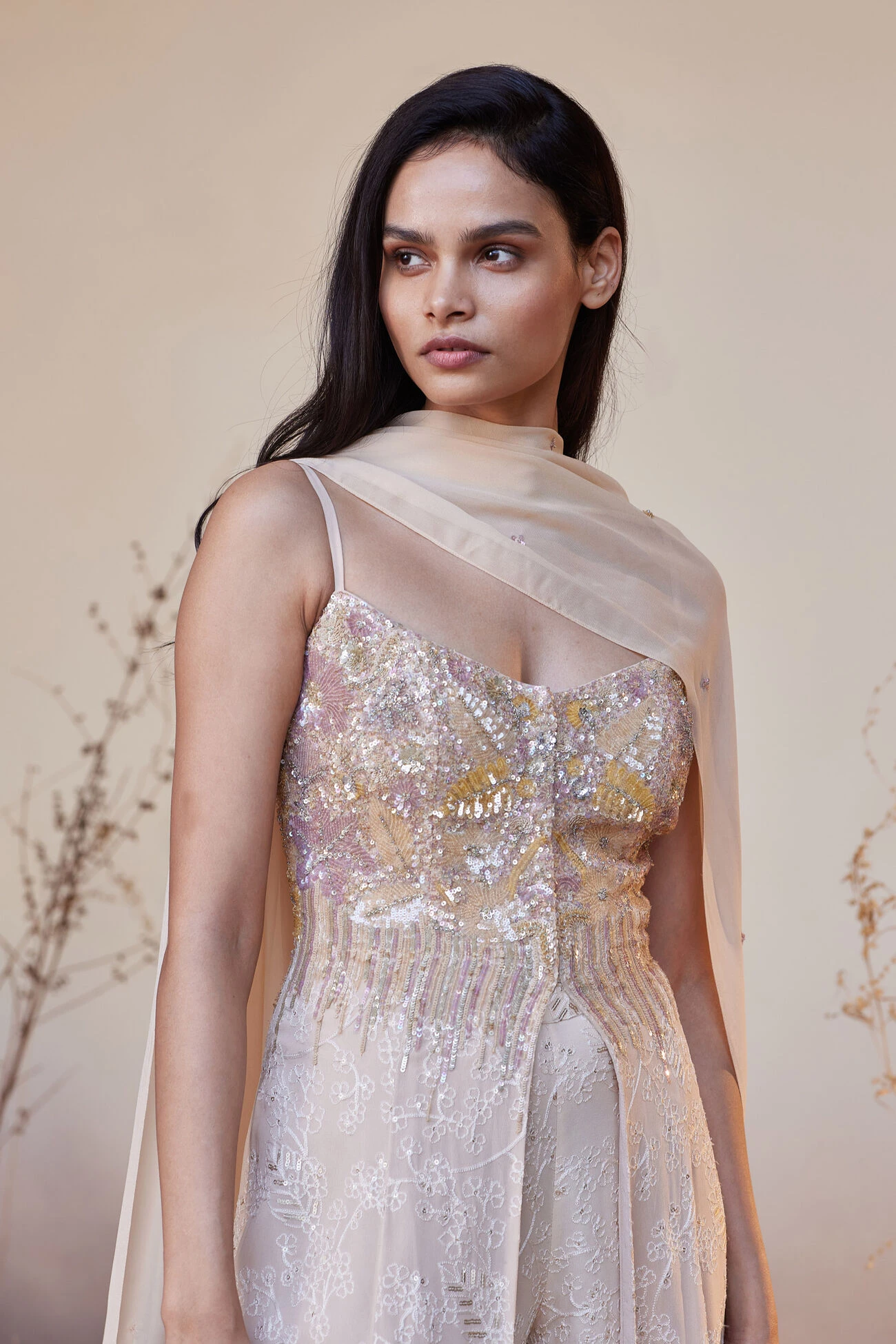 Sahara Tunic Cut Suit Set - Flesh 5 Sahara Tunic Cut Suit Set - Flesh - Image 5