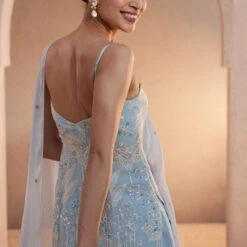 Sabia Suit Set - Powder Blue 9 Sabia Suit Set - Powder Blue -Abhinaya shop S23R205 PowderBlue 5