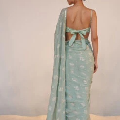 Iqra Saree - Sage -Abhinaya shop S23R222A Sage 3