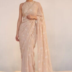 Iqra Saree - Flesh