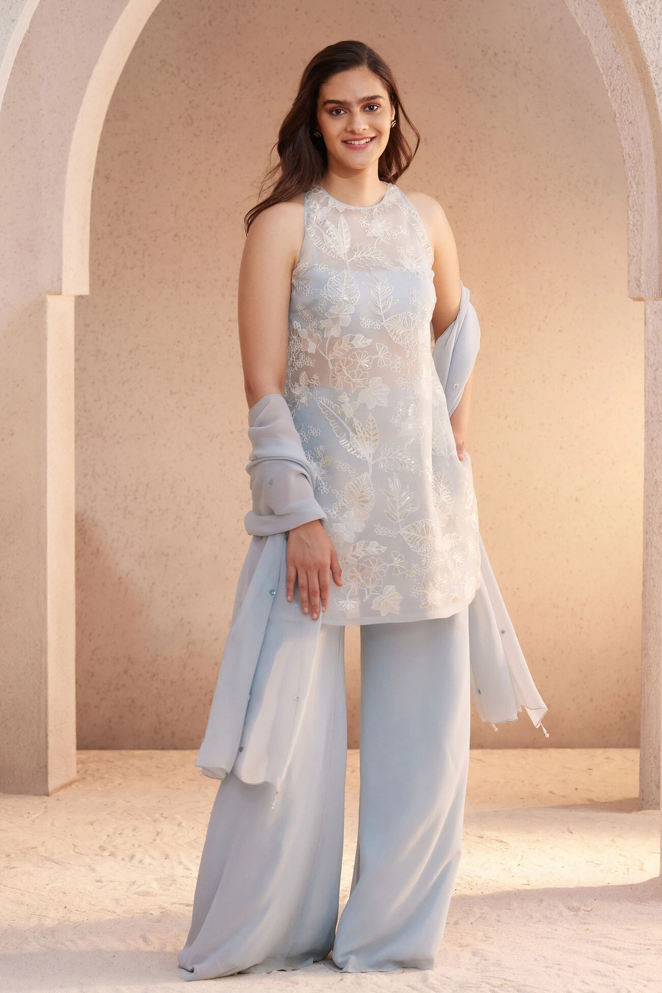 Asma Suit Set - Powder Blue 1 Asma Suit Set - Powder Blue