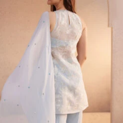 Asma Suit Set - Powder Blue 11 Asma Suit Set - Powder Blue -Abhinaya shop S23R23 PowderBlue 6