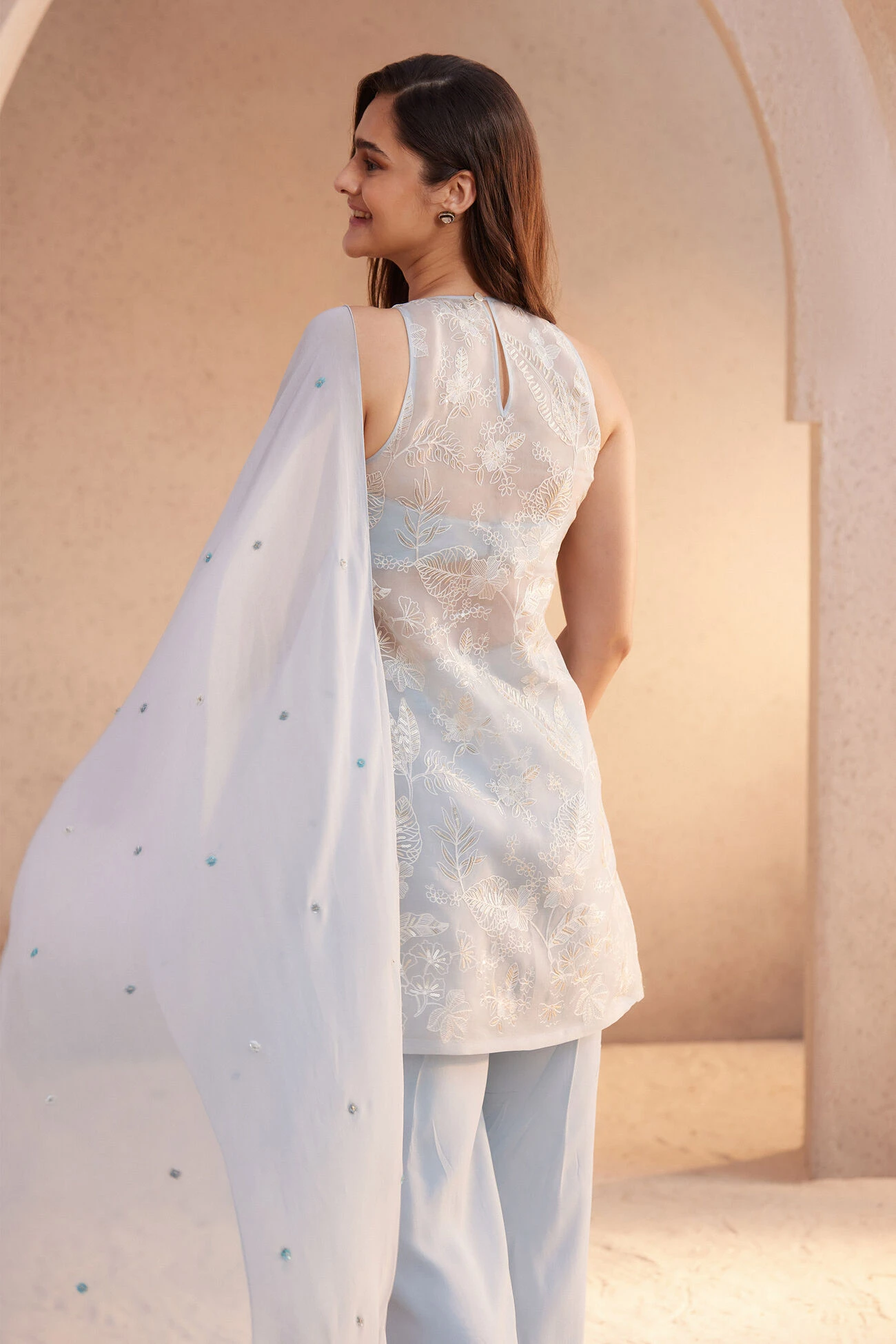 Asma Suit Set - Powder Blue 6 Asma Suit Set - Powder Blue - Image 6