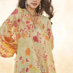 Juliette Tunic Dress - Lime -Abhinaya shop S23RS003 Lime 4