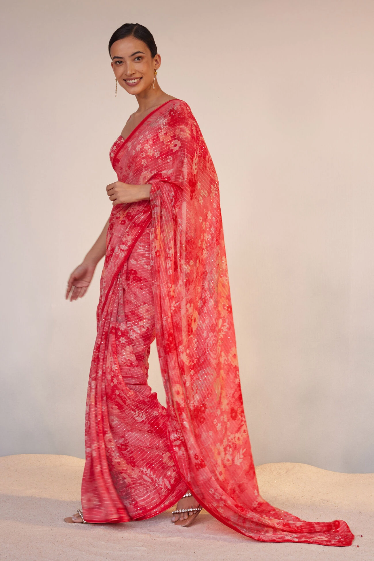 Rosalba Saree - Pink 2 Rosalba Saree - Pink - Image 2