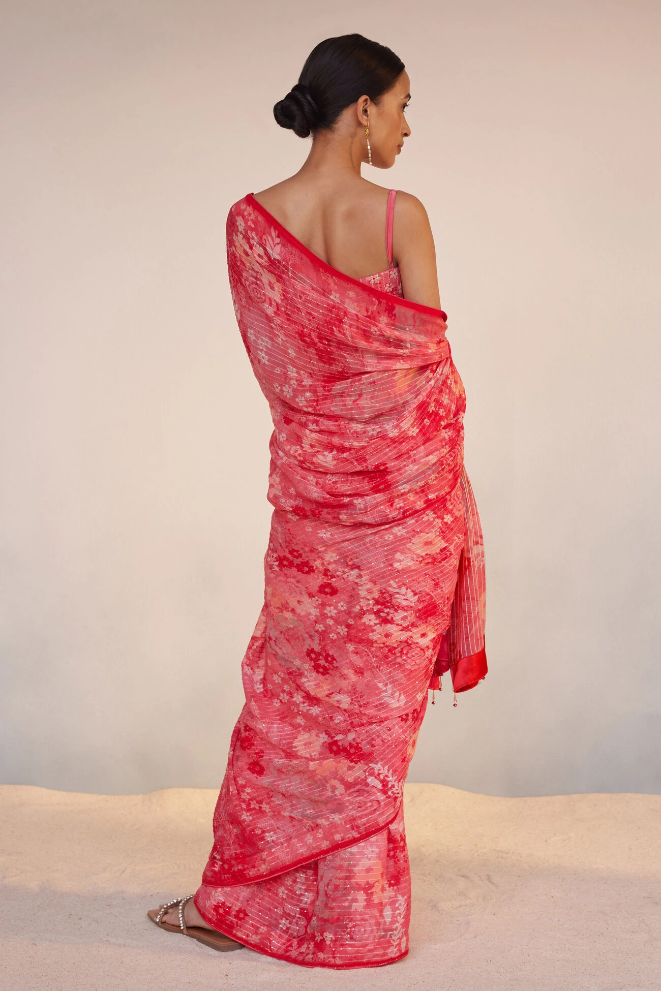 Rosalba Saree - Pink 3 Rosalba Saree - Pink - Image 3