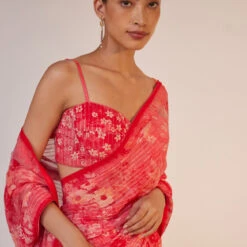 Rosalba Saree - Pink 9 Rosalba Saree - Pink -Abhinaya shop S23RS100 pink 4