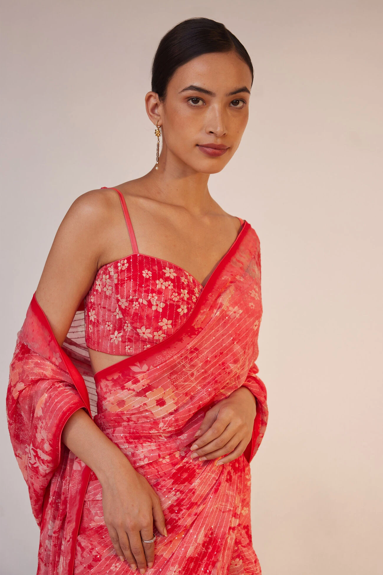 Rosalba Saree - Pink 4 Rosalba Saree - Pink - Image 4