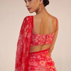 Rosalba Saree - Pink 10 Rosalba Saree - Pink -Abhinaya shop S23RS100 pink 5