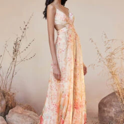 Alaya Gown - Cream -Abhinaya shop S23RS102 Cream 3