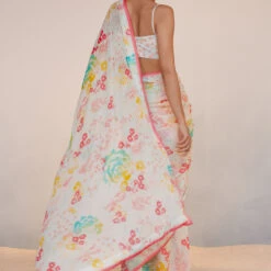 Lolana Saree Set - White -Abhinaya shop S23RS109 White 3