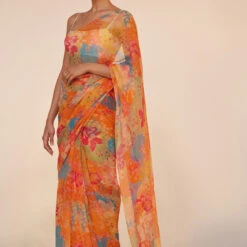 Elowen Saree Set - Orange