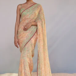 Alora Saree Set - Sage