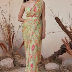 Juliette Saree Set - Lime