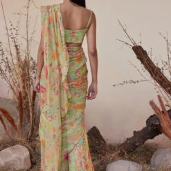 Juliette Saree Set - Lime -Abhinaya shop S23RS135 lime 3