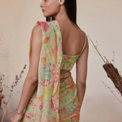 Juliette Saree Set - Lime -Abhinaya shop S23RS135 lime 6