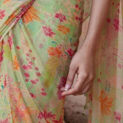 Juliette Saree Set - Lime -Abhinaya shop S23RS135 lime 7