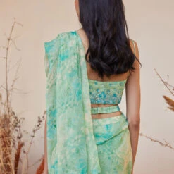 Aneeza Saree - Sage -Abhinaya shop S23RS162 Sage 6