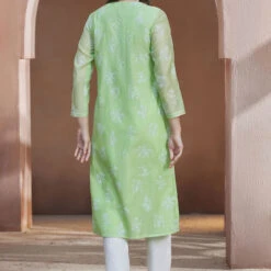 Zaina Kurta - Lime -Abhinaya shop S23S121 Lime 3
