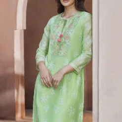 Zaina Kurta - Lime -Abhinaya shop S23S121 Lime 6