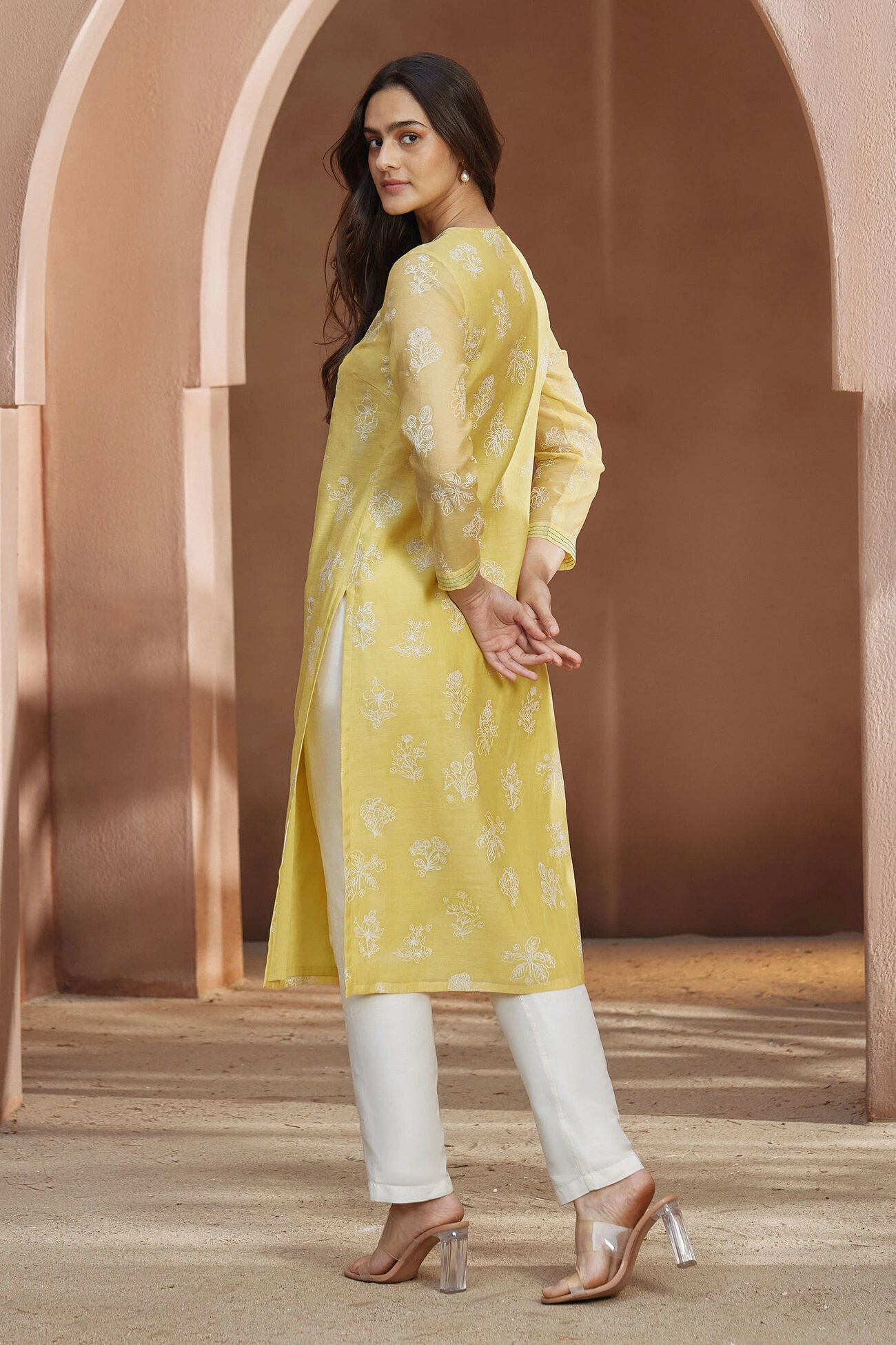 Zaina Kurta - Yellow 3 Zaina Kurta - Yellow - Image 3