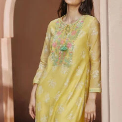 Zaina Kurta - Yellow 8 Zaina Kurta - Yellow -Abhinaya shop S23S121 Yellow 4