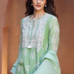 Zaiba Suit Set - Sage 9 Zaiba Suit Set - Sage -Abhinaya shop S23S146 Sage 5