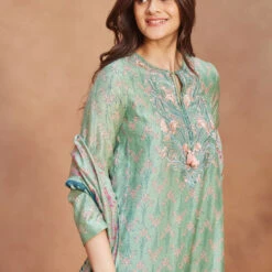 Devya Suit Set - Sage 8 Devya Suit Set - Sage -Abhinaya shop S23S147A Sage 4