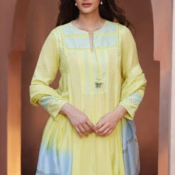 Salmi Suit Set - Lime -Abhinaya shop S23S7 Lime 4