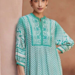 Amal Kurta Set - Green -Abhinaya shop S23SA26 Green 4
