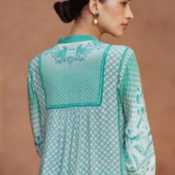 Amal Kurta Set - Green -Abhinaya shop S23SA26 Green 5