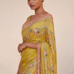 Ember Saree Set - Mustard -Abhinaya shop S23SA50 Msted 4